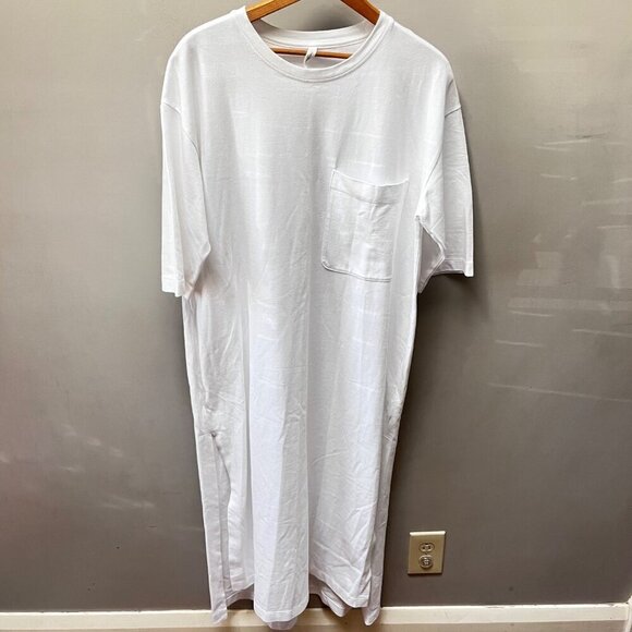 The Group Babaton White Cotton T-Shirt Dress With‎ Pocket Detail Size M - Picture 1 of 7